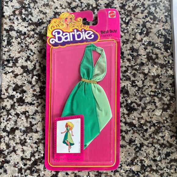 Barbie Other - 1978 Barbie Best Buy Fashions, #1464, green halter dress, NIP